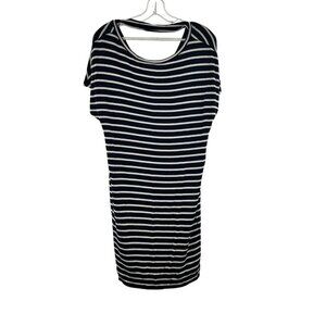 Gap Women's Short Sleeve Striped Shift Dress Navy/White Size Small Knee Length